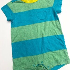 Primary Green and Blue Baby Romper
